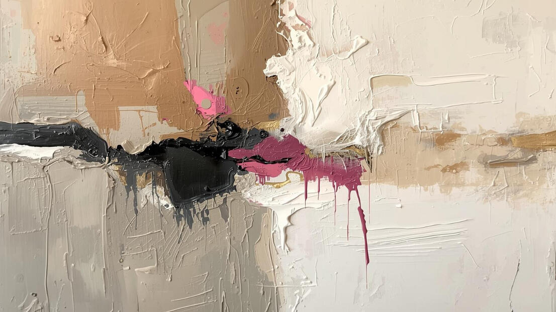 Ambient Modern Abstract : Magenta Pop over Neutral
